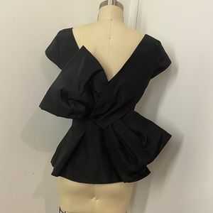 Oscar De La Renta Black Blouse